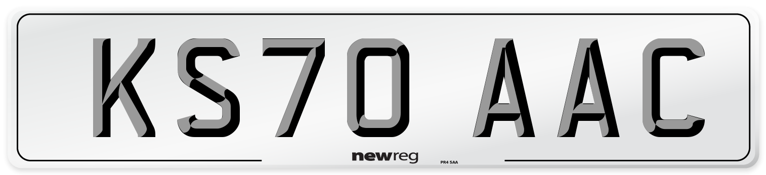 KS70 AAC Number Plate from New Reg